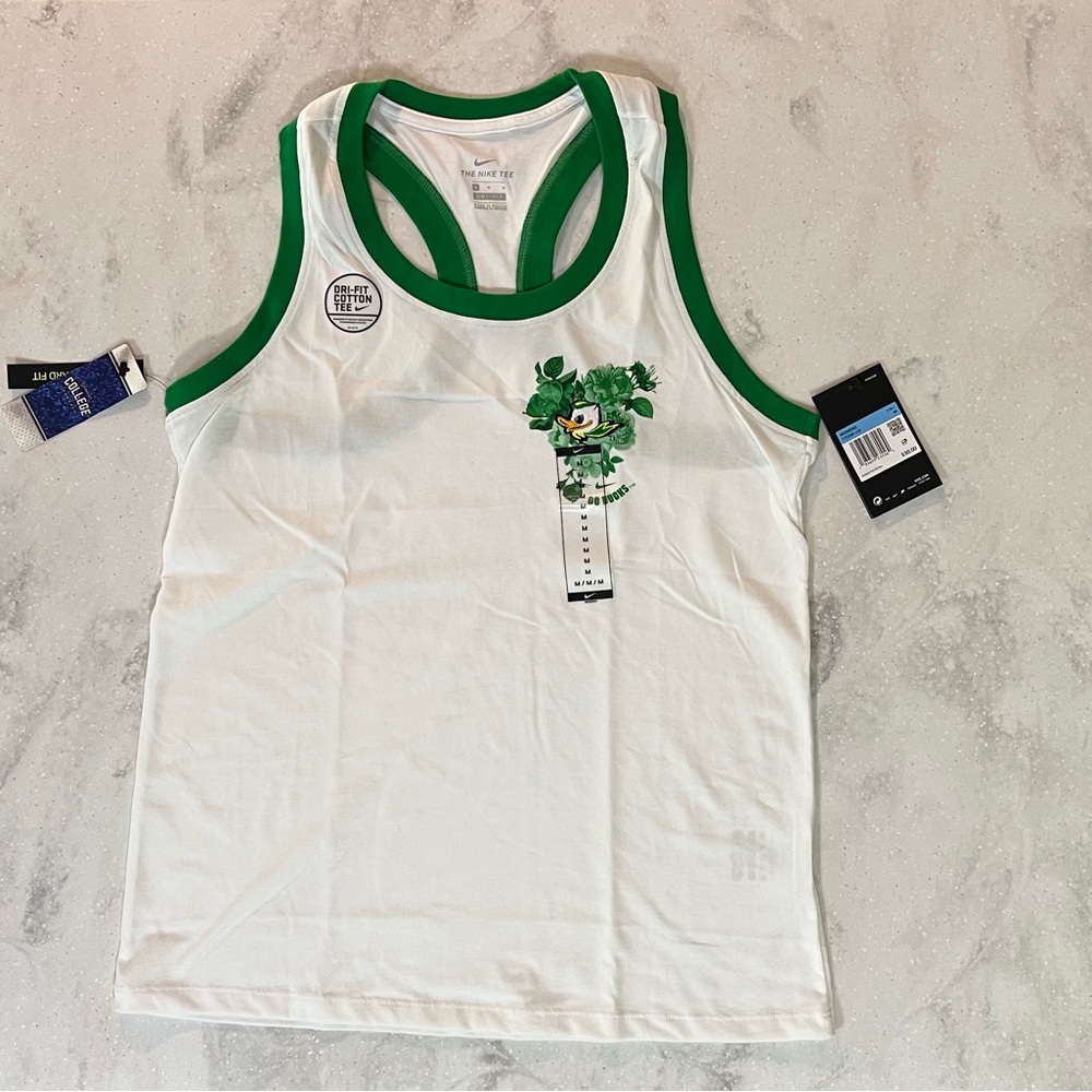 NWT Nike Oregon Duck Floral Racer Back Tank Top size medium